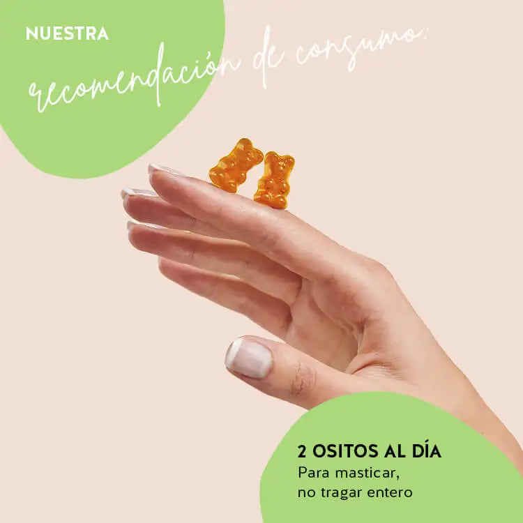 Esta es la ingesta recomendada de All Clear My Dear Skin Vitamins de Bears with Benefits.