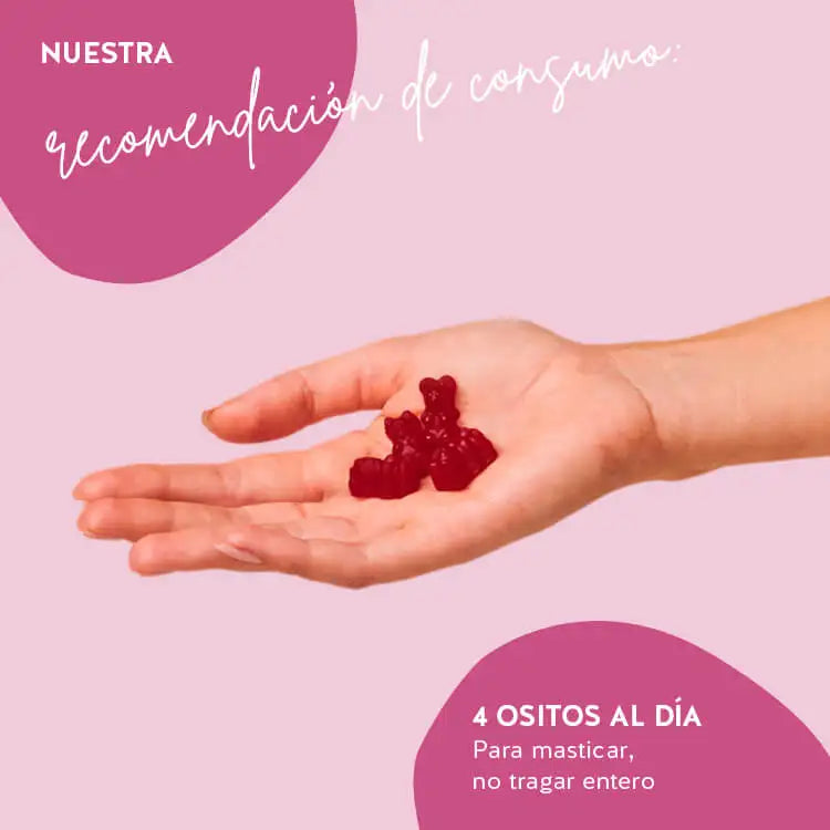 Esta es la ingesta recomendada de Born This Way Vitamins de Bears with Benefits.