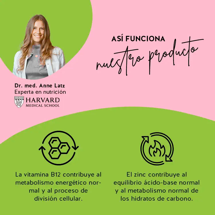 Descripción de como funcionan los ingredientes de las vitaminas My Metabolic Matcha en el cuerpo.