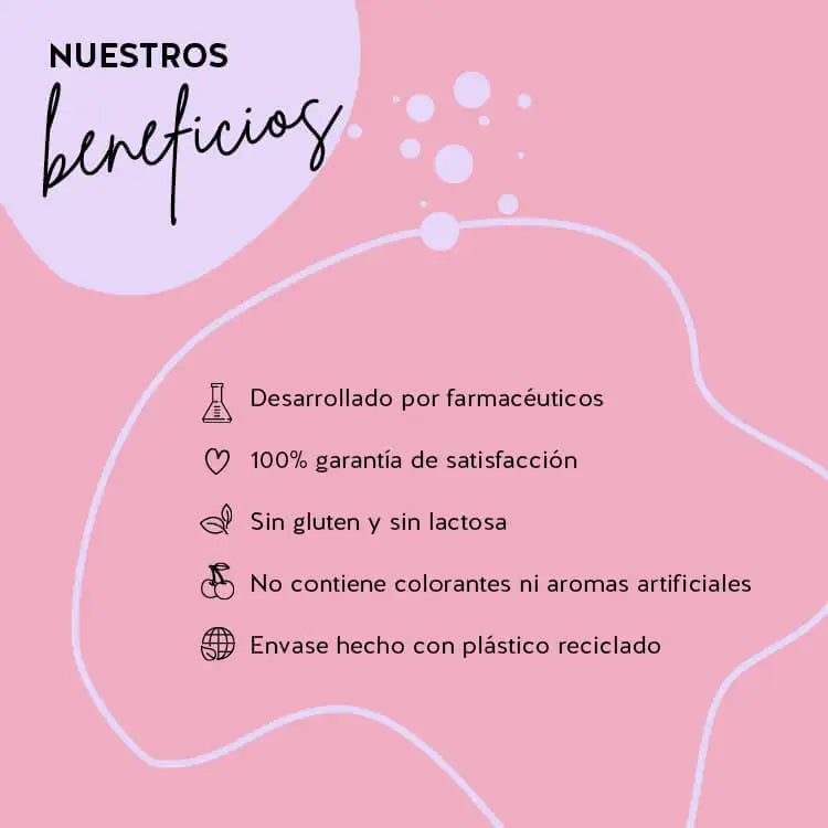 Los productos Bears with Benefits se han desarrollado con farmacéuticos, tienen una alta biodisponibilidad y no contienen gluten ni lactosa. El envase está hecho de PET reciclado y hay una garantía de satisfacción del 100%.