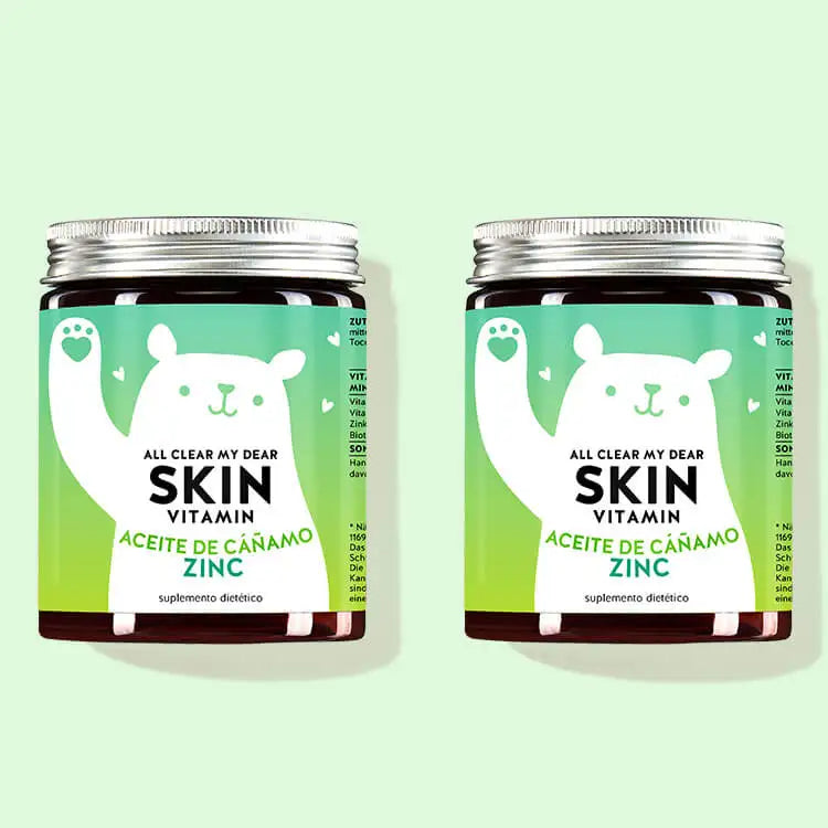 Las vitaminas All Clear My Dear con aceite de semillas de cáñamo de Bears with Benefits como cura de 2 meses.
