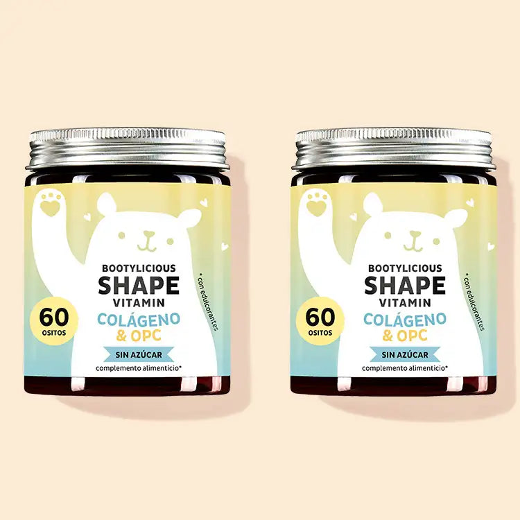 Las Vitaminas Bootylicious Shape con colágeno y OPC de Bears with Benefits como cura de 2 meses.
