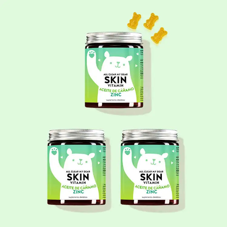 Las vitaminas All Clear My Dear con aceite de semillas de cáñamo de Bears with Benefits como cura de 3 meses.