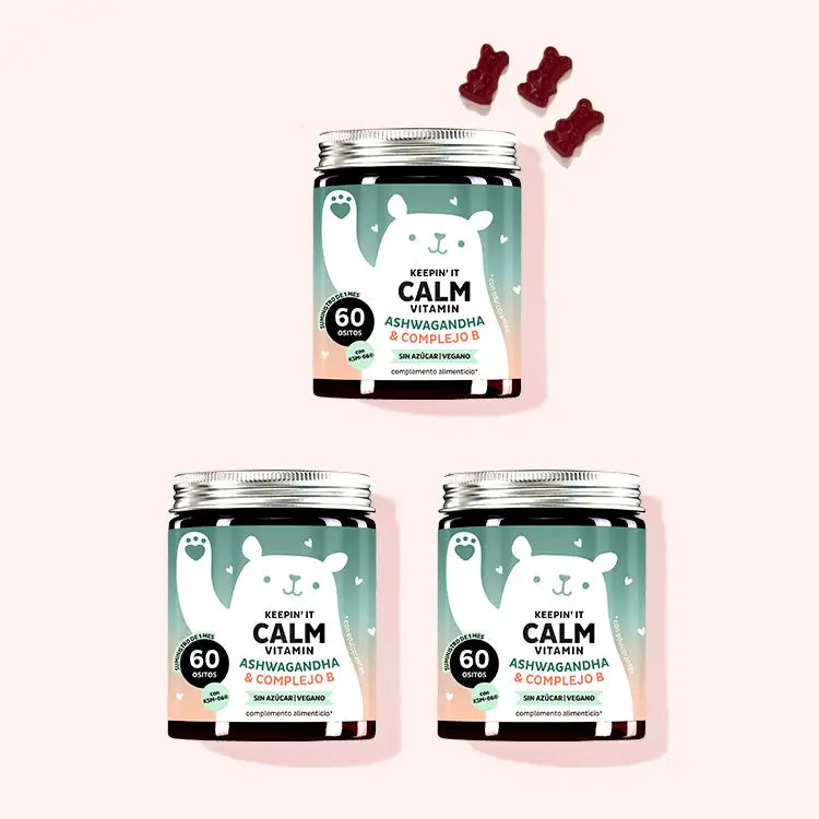 Tratamiento de 3 meses con vitaminas Keepin It Calm con Ashwaganda de Bears with Benefits.