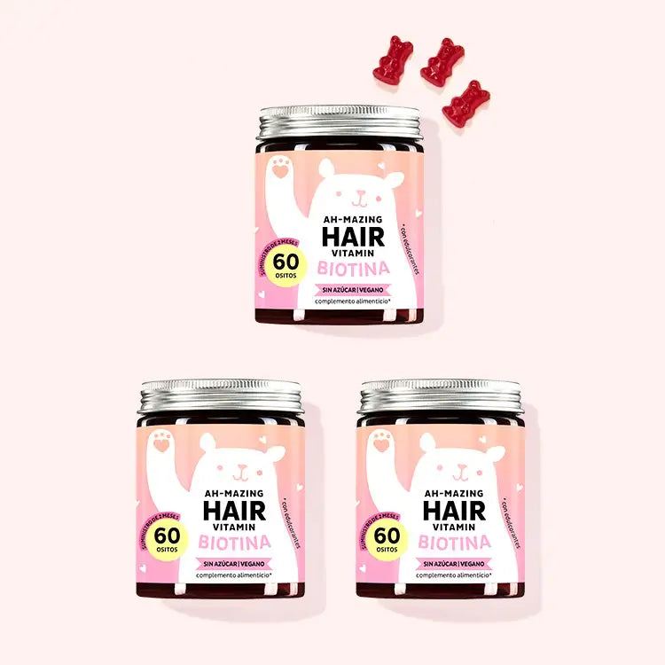 El Ah-mazing Hair Vitamins with Biotin de Bears with Benefits como cura de 3 meses.