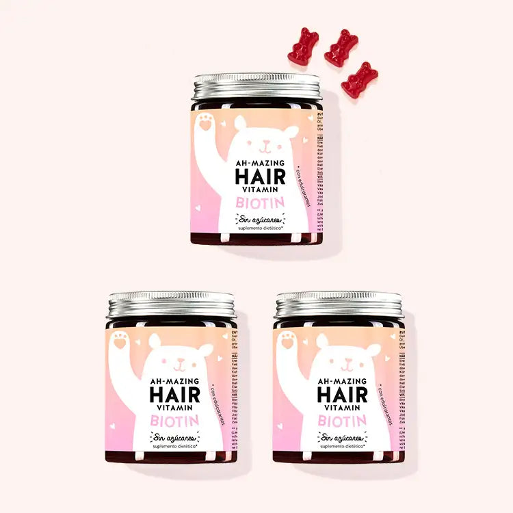 El Ah-mazing Hair Vitamins with Biotin de Bears with Benefits como cura de 3 meses.