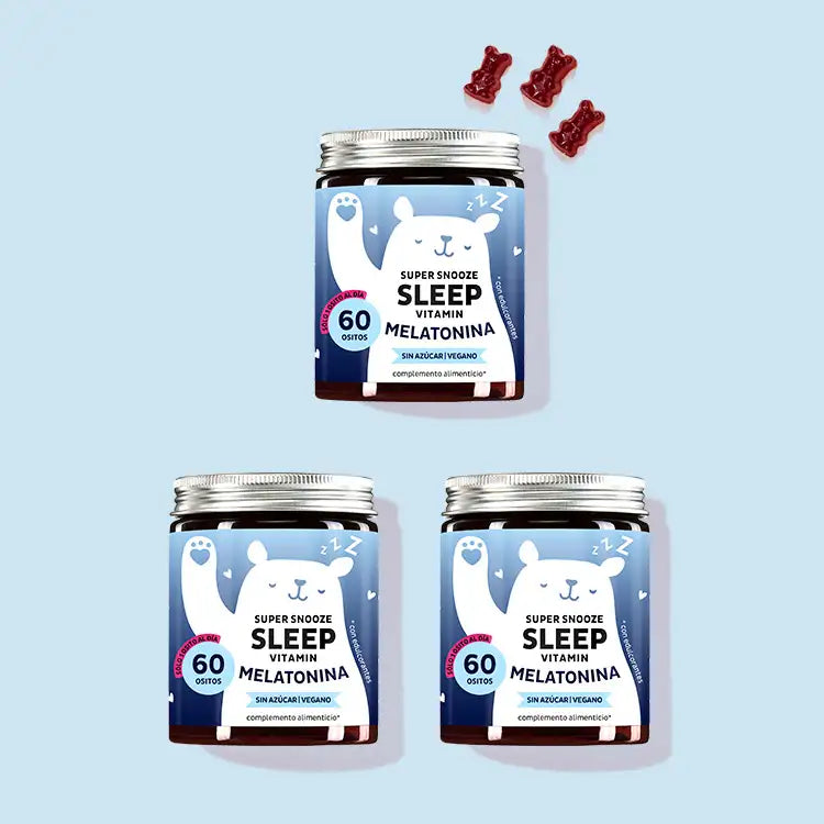 Las Vitaminas para Dormir Super Snooze con Melatonina de Bears with Benefits como cura de 3 meses.
