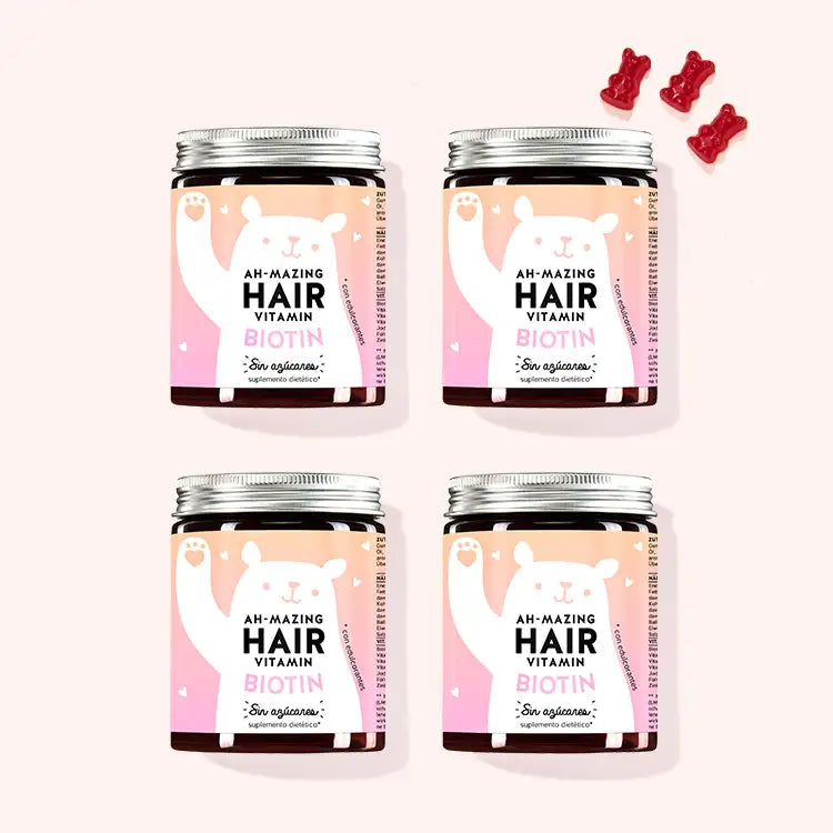 El Ah-mazing Hair Vitamins with Biotin de Bears with Benefits como cura de 4 meses.