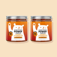 Bears with Benefits Queen of Iron Power – Pack de 2 botes de gominolas con hierro y vitaminas para un aporte prolongado de energía y vitalidad diaria, 180 ositos sabor arándano y frambuesa.