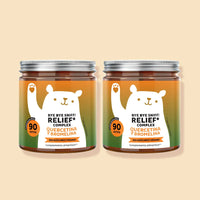 Bears with Benefits Bye bye Sniff! RELIEF* COMPLEX – Pack de 2 botes con 180 gominolas para apoyar el sistema inmunitario y el bienestar respiratorio en una rutina prolongada.