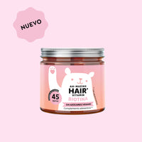 Bears with Benefits Ah-Mazing Hair – Gominolas veganas con biotina altamente dosificada, zinc y vitaminas C, E y B6 para apoyar el crecimiento y la fortaleza del cabello, la piel y las uñas, 45 ositos.
