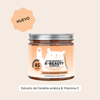 Bears with Benefits Skincredible K-Beauty Complex – Ositos de gominola con vitamina C y zinc para la formación normal de colágeno y la protección de las células frente al estrés oxidativo. Tarro con 45 ositos de gominola sabor mango.