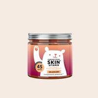 Bears with Benefits Forever Young Skin – Gominolas con péptidos de colágeno, ácido hialurónico y coenzima Q10 para apoyar la firmeza, elasticidad e hidratación de la piel desde el interior, 45 ositos sabor cereza.