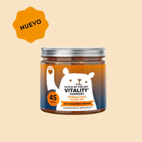 Bears with Benefits Catch Of The Day Vitality* Support – Gominolas veganas con Omega 3 DHA de microalgas, vitamina C y sabor natural a naranja para vitalidad, concentración y sistema inmunitario, 45 ositos sin azúcar.