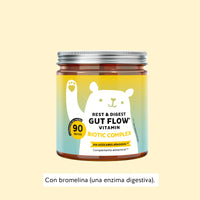 Bears with Benefits Rest & Digest Gut Flow – Gominolas probióticas para la salud digestiva y el equilibrio intestinal, con probióticos y prebióticos, 90 ositos.