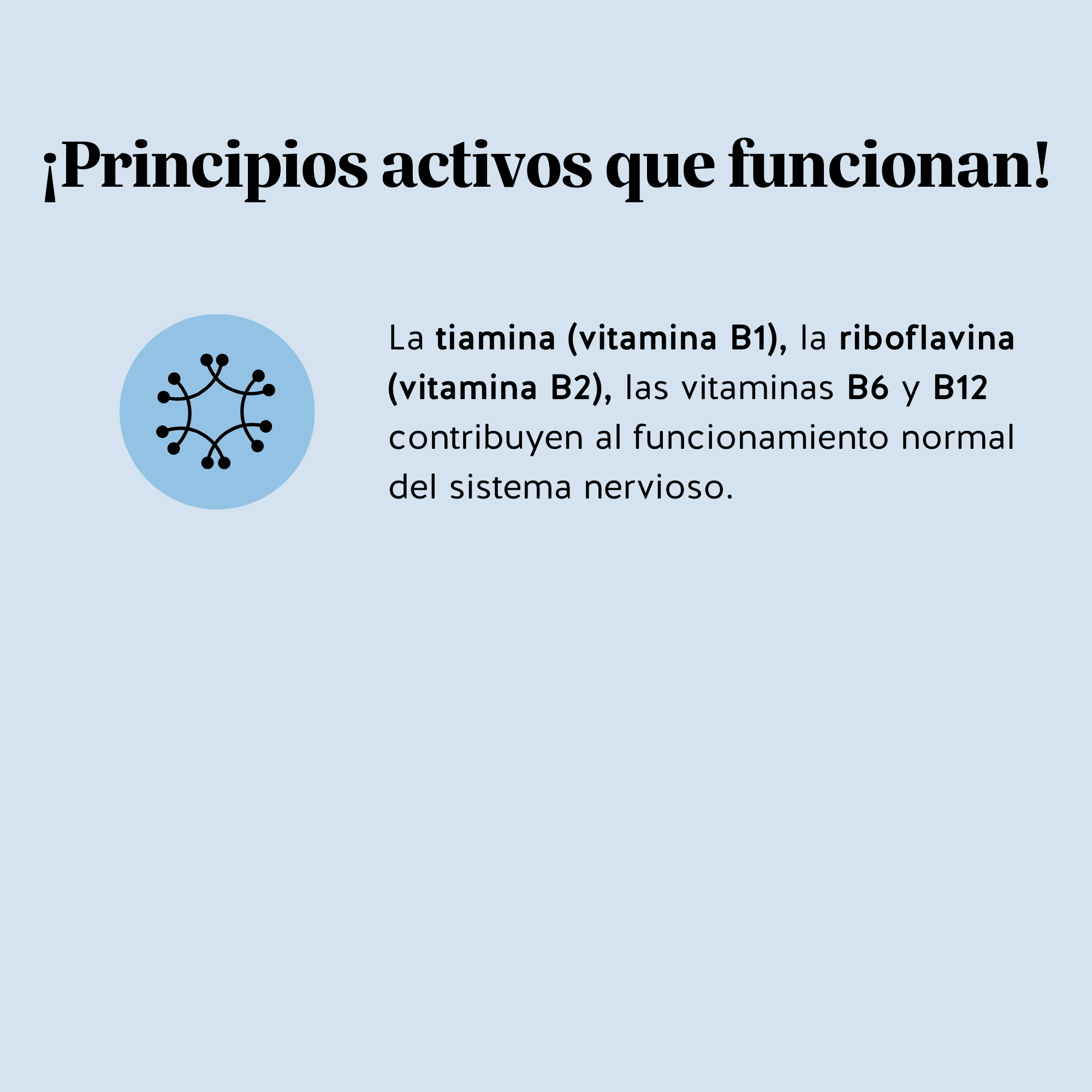 Ingredientes y beneficios de las vitaminas Keepin’ it Calm de Bears with Benefits, formuladas para apoyar el funcionamiento normal del sistema nervioso y la resistencia al estrés.