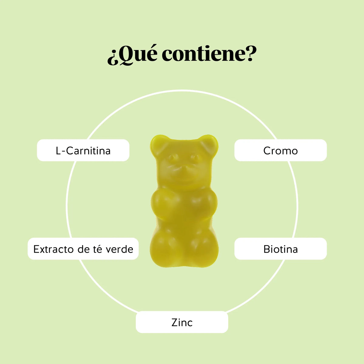 Bears with Benefits Burn Baby Burn Vitamin – Gominolas con cromo, biotina, zinc, 25 mg de L-carnitina y 25 mg de extracto de té verde, 45 o 90 ositos sabor limón.