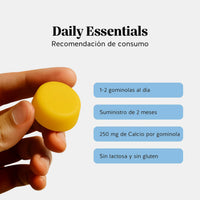 Bears with Benefits Daily Essentials Calcio – Gominolas con calcio, recomendación de 1-2 gominolas al día, bote de 60 piezas con sabor natural a limón.