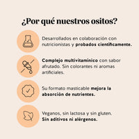 Bears with Benefits Skincredible K-Beauty Complex – Ositos de gominola veganos, sin azúcares añadidos y con aroma natural de mango, formulados con vitamina C, zinc, centella asiática, glutatión y extracto de arroz.