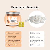 Bears with Benefits Skincredible K-Beauty Complex – Ositos de gominola fáciles de integrar en la rutina diaria como alternativa práctica a las cápsulas y comprimidos.
