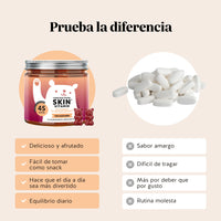 Bears with Benefits Forever Young Skin – Gominolas para el cuidado diario de la piel, más cómodas, agradables y fáciles de tomar que cápsulas o comprimidos tradicionales.