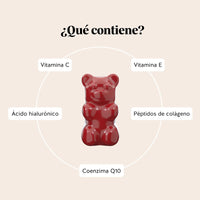 Bears with Benefits Forever Young Skin – Gominolas con péptidos de colágeno, coenzima Q10, ácido hialurónico y vitaminas C y E para apoyar la belleza y el cuidado de la piel desde el interior.