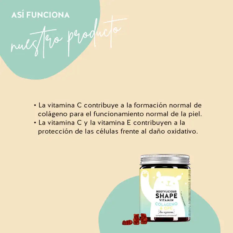 Así actúan las vitaminas Bootylicious Shape con colágeno: antioxidantes capaces de neutralizar los radicales libres del organismo. Las editoras de belleza confían en el efecto antiedad de OPC