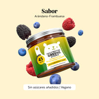 Bears with Benefits DAILY ROUTINE GREENS VITAMIN – ositos de gominola veganos sin azúcares añadidos con sabor natural a arándano y frambuesa, con 8 extractos vegetales, vitaminas y minerales para energía, defensas y concentración, envase de 45 ositos