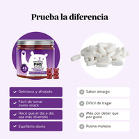 Bears with Benefits Femtastic PMS – Gominolas para el apoyo hormonal femenino, más cómodas, agradables y fáciles de consumir que cápsulas o comprimidos tradicionales.