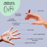 Estas son las ventajas de los ositos vitamínicos Beauty & Brains Focus sin azúcar frente a las pastillas convencionales