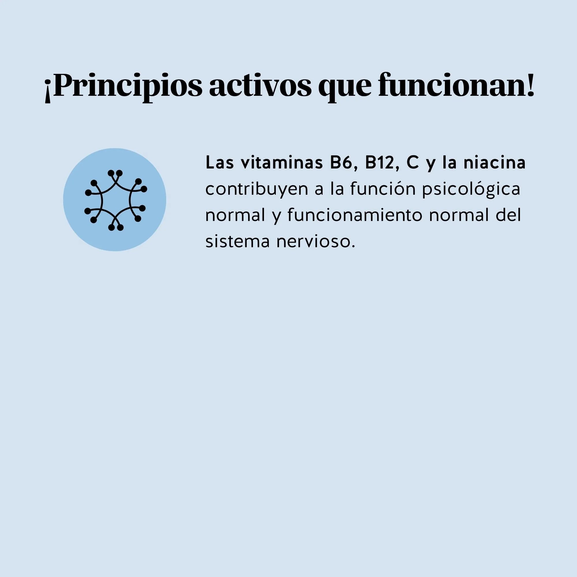 Bears with Benefits Mind Fuel* Brain Complex – Gominolas con vitaminas B6, B12, vitamina C y niacina que contribuyen a la función psicológica normal, al funcionamiento normal del sistema nervioso y a reducir el cansancio y la fatiga.