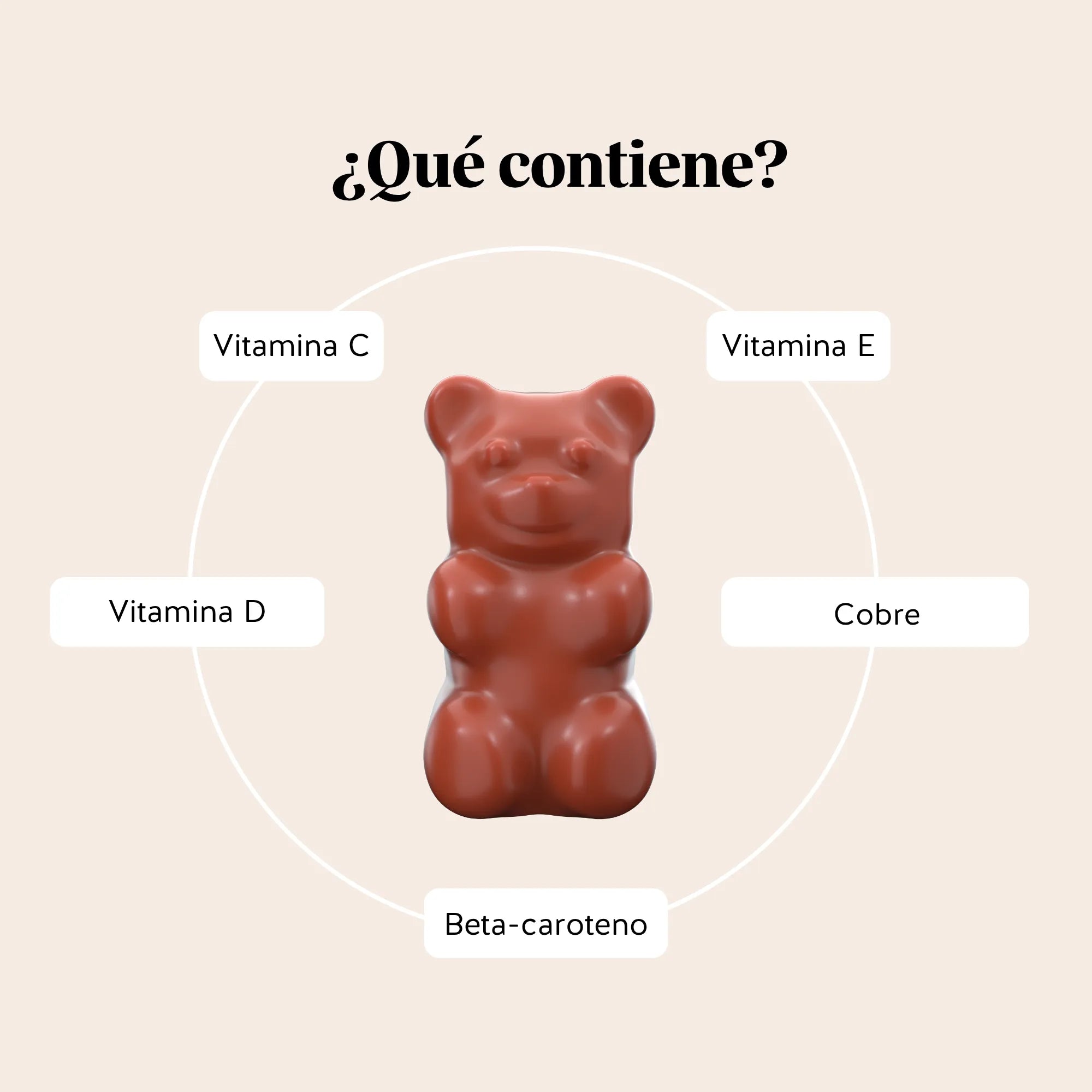 Bears with Benefits Golden Goddess Tan Vitamin Tanning* Complex – Gominolas con betacaroteno, cobre, luteína, astaxantina y vitaminas C, D y E para apoyar la pigmentación natural de la piel y una apariencia luminosa.
