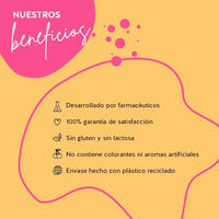 Questa immagine mostra i benefici del prodotto Oh Yeah bear Libido di Bears with Benefits. Sviluppato da farmacisti, garanzia di soddisfazione al 100%, alta biodisponibilità, privo di glutine e lattosio, privo di coloranti e aromi artificiali, PET riciclato per l'ambiente.