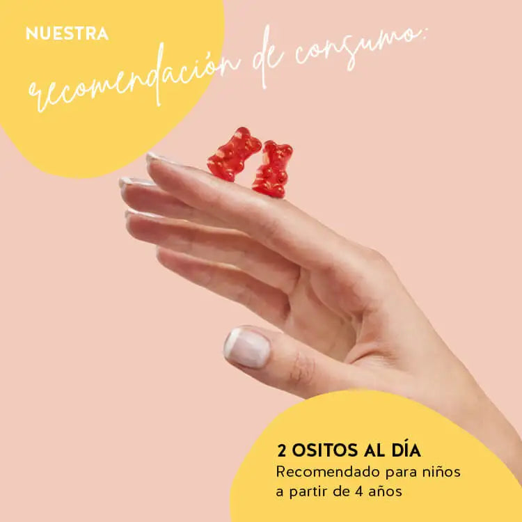 Esta es la ingesta recomendada de Doin It For The Kids Vitamins de Bears with Benefits.