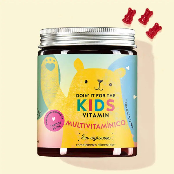 Una lata de Doin' It For The Kids Vitaminas con complejo multivitamínico para niños