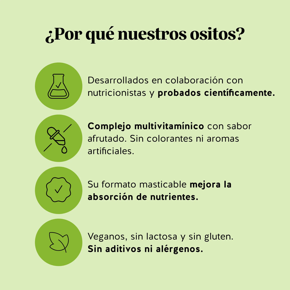 Bears with Benefits My Metabolic Matcha – Gominolas formuladas con riboflavina, niacina y B12 que contribuyen al metabolismo energético normal, y zinc para el metabolismo de los hidratos de carbono.