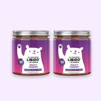 Bears with Benefits Oh Yeah Bear Libido – Pack ahorro con 2 botes de 90 gominolas veganas con zinc, maca y ginseng.