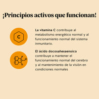 Bears with Benefits Catch Of The Day Vitality* Support – Gominolas con vitamina C que contribuye al metabolismo energético normal y al funcionamiento normal del sistema inmunitario, con Omega 3 DHA para el cerebro y la visión.