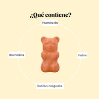 Bears with Benefits Rest & Digest Gut Flow – Gominolas con probióticos y prebióticos para apoyar la microbiota intestinal y el bienestar digestivo.