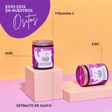 Estos ingredientes y nutrientes se encuentran en las Vitaminas It's Beary Cold de Bears with Benefits: vitamina C, miel, zinc y extracto de saúco.