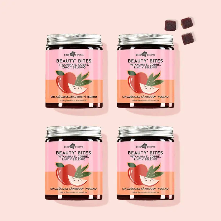 Tratamiento de 3 meses de los Beauty Bites con vitamina E para el pelo, la piel y uñas.