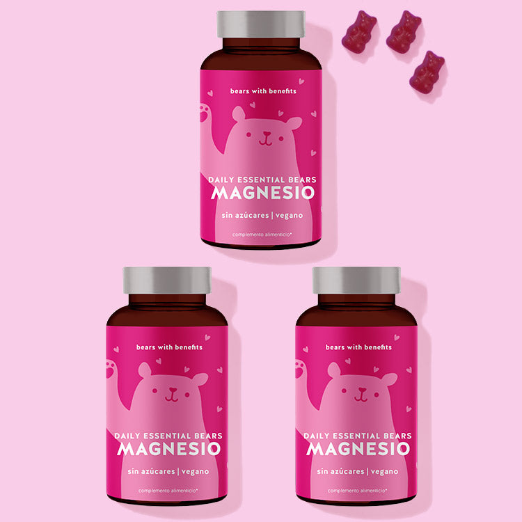 Tratamiento de 1 mes y medio de Daily Essential Bears de Magnesio de Bears with Benefits.