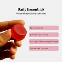 Bears with Benefits Daily Essentials Vitamina B12 – Gominolas con vitamina B12 en forma de cianocobalamina para apoyar energía, bienestar mental y rutina diaria, en fórmula vegana sin azúcar.