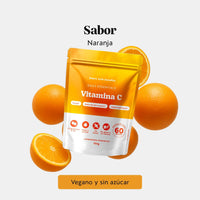 Bears with Benefits Daily Essentials Vitamina C – Gominolas veganas sin azúcar con sabor natural a naranja y vitamina C para una suplementación diaria práctica y agradable, 60 piezas.