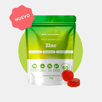 Bears with Benefits Daily Essentials Zinc – Gominolas veganas con zinc para cabello, piel, uñas y sistema inmunitario, 60 piezas sin azúcar con sabor natural a arándano.