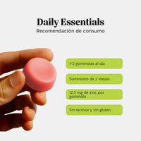 Bears with Benefits Daily Essentials Zinc – Gominolas con zinc, recomendación de 1-2 gominolas al día, bote de 60 piezas sin azúcar con sabor natural a arándano.