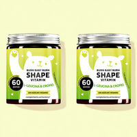 El Burn Baby Burn Shape Vitaminas con cromo, L-leucina y extracto de hoja de té verde por Bears with Benefits para el metabolismo de la grasa como una cura de 2 meses.