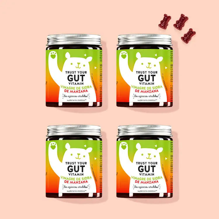 Las Vitaminas Trust Your Gut con Vinagre de Sidra de Manzana de Bears with Benefits como cura de 4 meses.